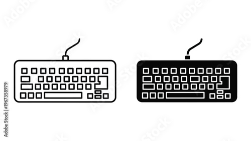 Comparison of a traditional and modern computer keyboard design
