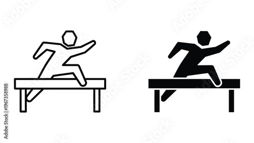 Comparison of vaulting techniques in gymnastics over a pommel horse