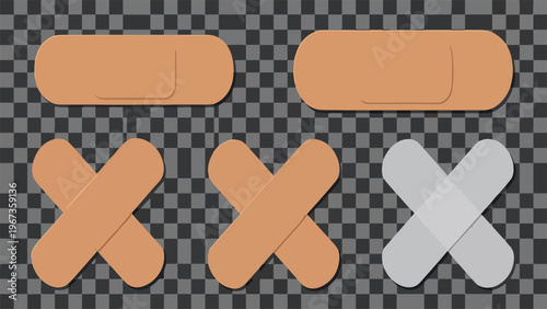 bandage on white background