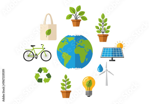 Earth with green and blue continents.