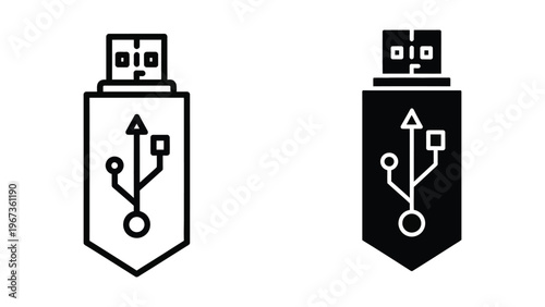 Comparison of usb connectors in different color schemes on rectangular backgrounds