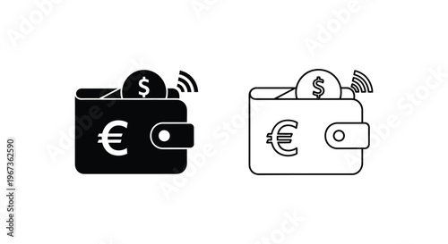 Contactless Payment Wallets Vector
