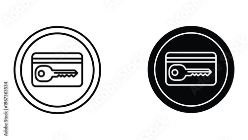 Comparison of secure and standard credit card icons with key symbols