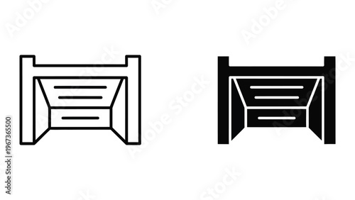 Comparison of open and closed sectional views of a traditional bench design