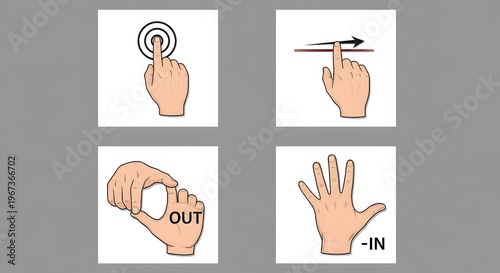Hand Gesture Signs Demonstrating Communication and Sign Language.