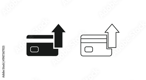 Credit Card Upgrade and Promotion Icons Vector