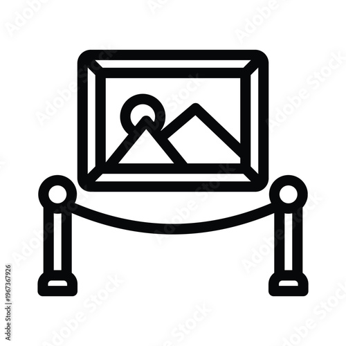 exhibition line icon illustration vector graphic.eps