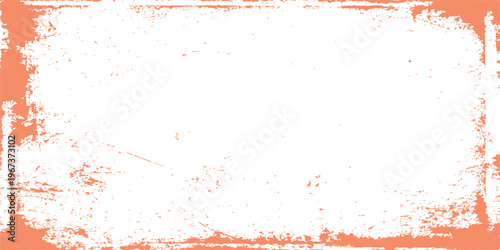 Orange and white distressed grunge texture background with weathered paint effect and rustic vintage scratch overlays