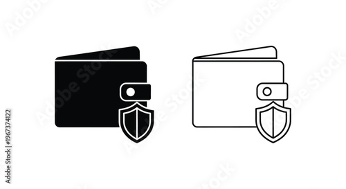 Secure Wallet Icon Vector