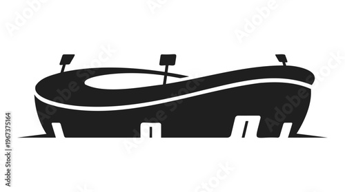 Dynamic sporting arena vector illustration for competitive events, large-scale gatherings, and athletic spectacles icon