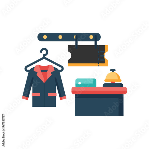 1 cent sale discount tag on clothing retail checkout counter vector illustration