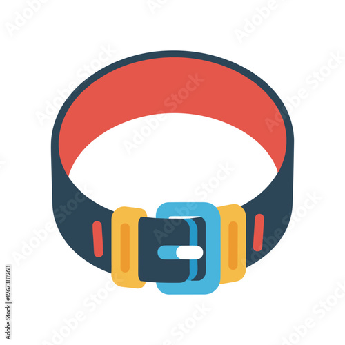 smart fitness tracker wristband with heart rate sensor flat design vector illustration