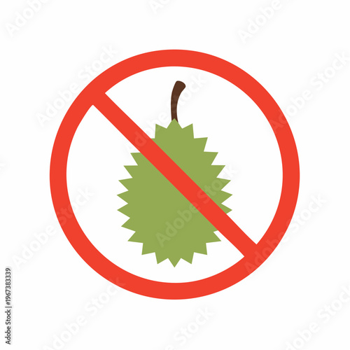 No Durian Allowed Sign A Symbol for Restricted Fruit Consumption in Public Spaces