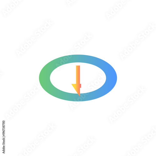 A 3d business vector illustration showing a clock and arrow symbol to sign the time is money concept and target the hour