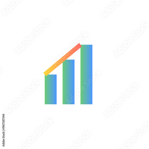 Free Download 3D business financial graph chart with a green arrow showing market growth and profit progress for successful data development and accounting investment analysis - GFXLoad