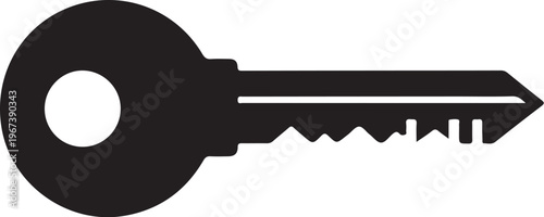 Black skeleton key lock key old key