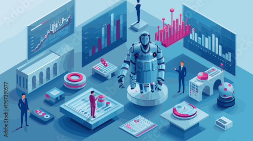 A serene silhouette of a skier standing on skis in a calm, blue-hued snowy landscape, evoking a sense of adventure and peacefulness.