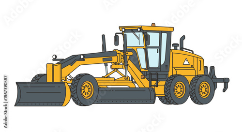 Heavy Duty Road Construction Machinery - Grader Vehicle
