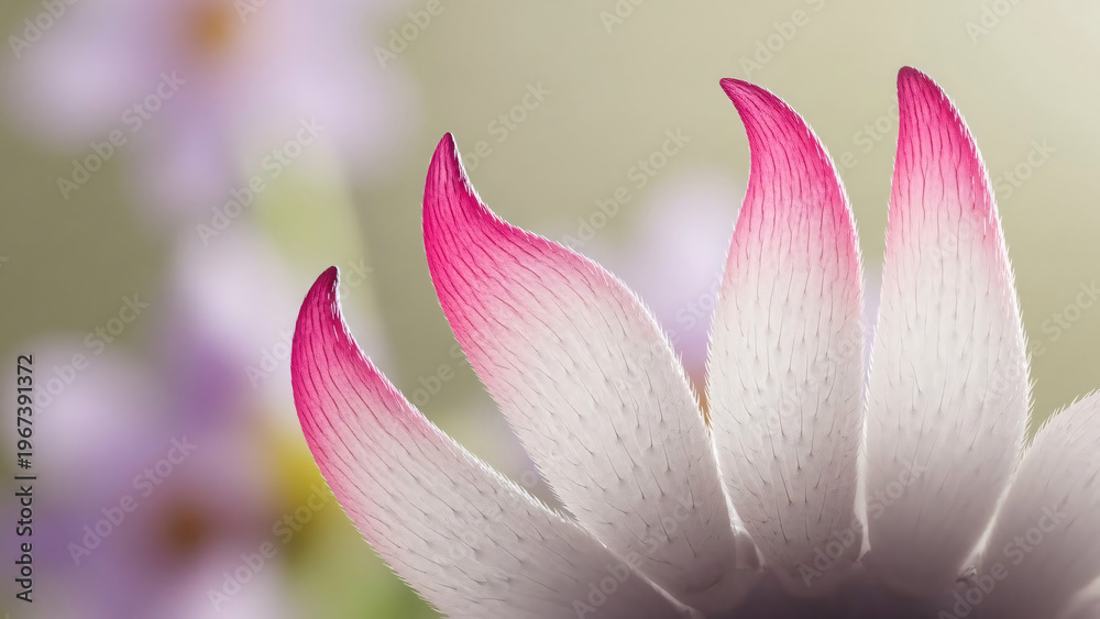 Fototapeta premium Close-up Pink Flower Petals in Soft Light