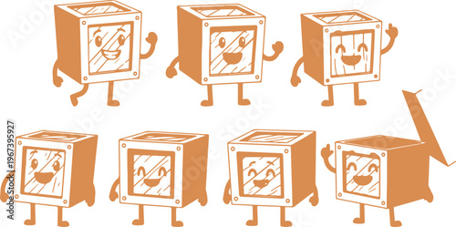 Charming isometric toaster characters a whimsical illustration of kitchen appliances with faces and arms