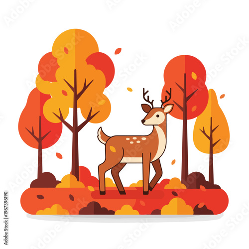 deer in autumn forest