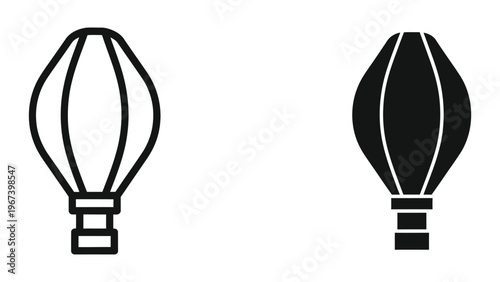 Comparison of traditional and modern hot air balloon designs with varying envelope styles
