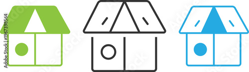 Charity Home Icon set 