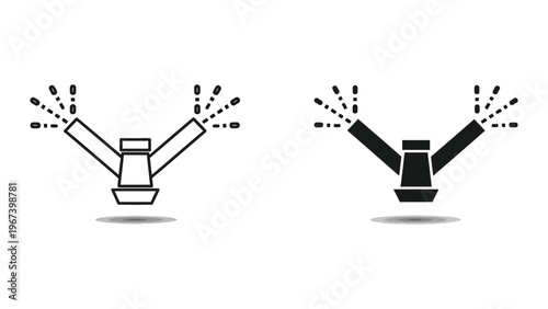 Comparison of a standard and a filled dual-nozzle water faucet design