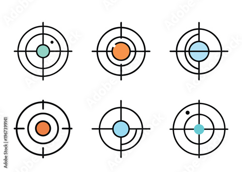 Diverse set of targets with different color schemes for accurate depictions