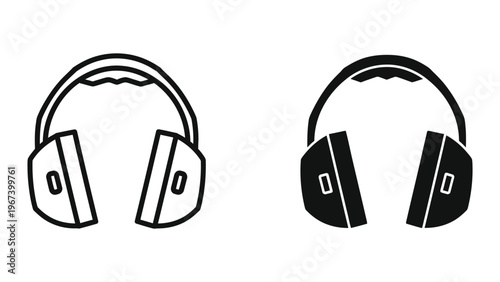 Comparison of over-ear headphones in different color schemes and designs