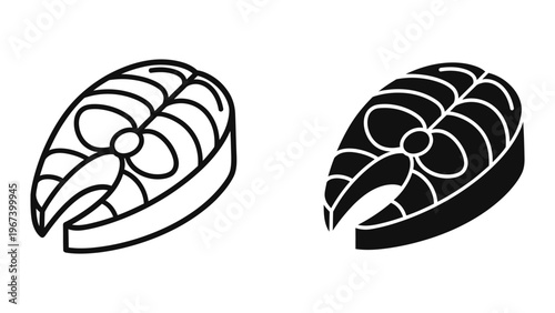 Contrast illustration of a leaf with two different shading techniques