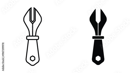 Comparison of two different screwdriver tip designs shown in black and white