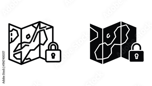 Contrast between secure and insecure open books with padlocks