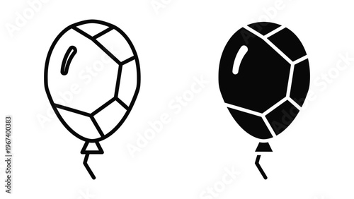 Contrasting black and white geometric balloons with distinct patterns