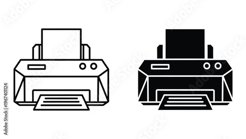 Comparison of monochrome and colored multifunction printer illustrations