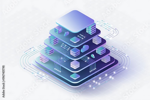 Layered data architecture with cloud servers and network connections