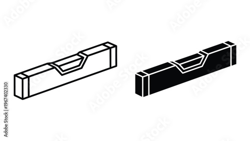 Isometric view of two different types of hollow rectangular structural beams