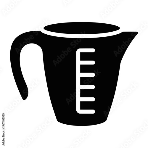 Simple vector of a kettle with measurement markings on its side