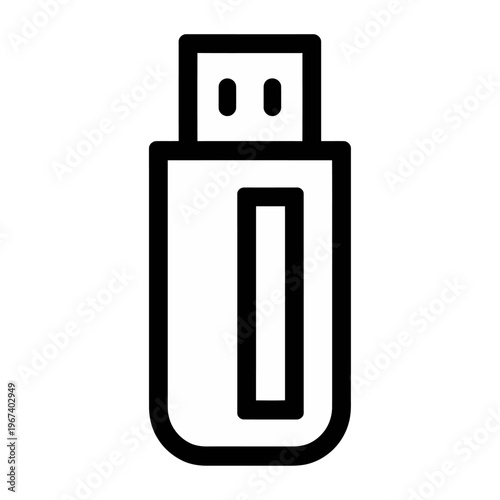 Vector of a usb flash drive with a simple and minimalistic design