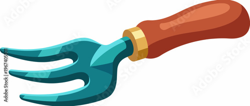 This vibrant garden hand tool features a fork design, perfect for precise soil cultivation and tending to delicate plants, making gardening easier and more enjoyable.