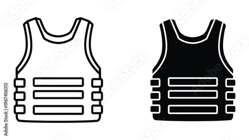 Comparison of a plain and a filled tactical or protective vest design