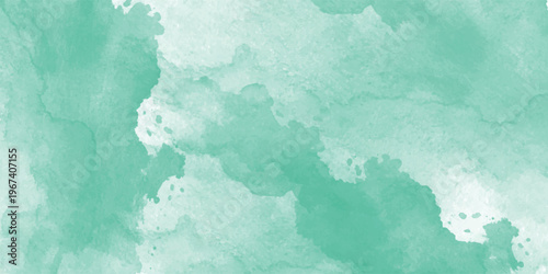 Aesthetic mint green watercolor background with abstract ocean foam texture.
