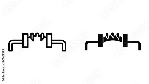Comparison of two different types of electrical connectors or mechanical joints