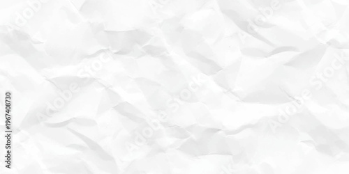 white crumpled paper. crumpled sheet of white paper background texture. Clean white paper, wrinkled, abstract background.