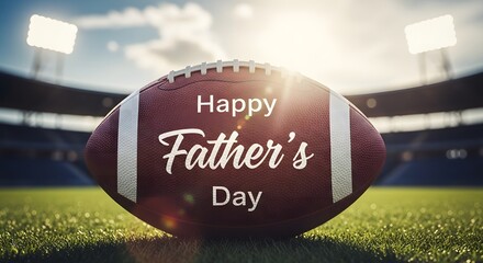 Happy father's day football themed greeting for the best dad celebrate with sports