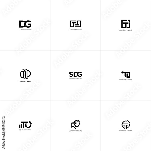 ikon desain logo monogram abstrak