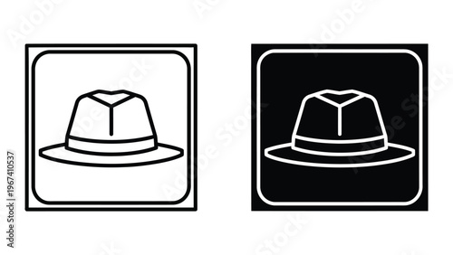 Contrast comparison of a fedora hat against different background colors.