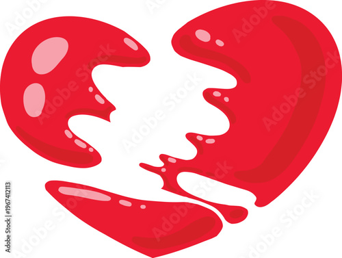 Heart sprite animation. Grow and disappear sprite sequence for like button pressed, game heart explosion graphic template. Vector animate frames of love heart animation effect illustration