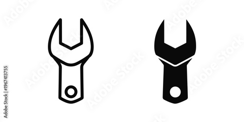 Comparison of open-end and crescent wrenches in contrasting styles