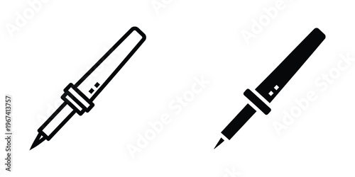 Comparison of a mechanical pencil and a gel pen with retractable tip designs